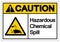 Caution Hazardous Chemical Spill Symbol Sign ,Vector Illustration, Isolate On White Background Label .EPS10