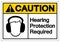 Caution Hearing Protection Required Symbol Sign, Vector Illustration, Isolate On White Background Label. EPS10