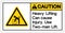 Caution Heavy Lifting can cause injury Use Two Man Lift Symbol Sign, Vector Illustration, Isolate On White Background Label .EPS10
