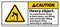 Caution Heavy Object Use Lifting Aids Label On White Background