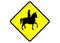 Caution horse rider signal
