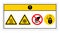 Caution Hot or Cold Surface Symbol Sign On White Background