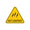 Caution, Hot Content sign. Vector illustration isolated on white background