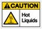 Caution Hot Liquids Symbol Sign, Vector Illustration, Isolate On White Background Label .EPS10