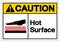 Caution Hot Surface Symbol Sign, Vector Illustration, Isolate On White Background Label .EPS10