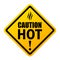 Caution hot vector sign