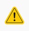 Caution icon / sign in flat style isolated. Warning symbol