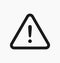 Caution icon / sign in flat style isolated. Warning symbol for y