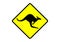 Caution kangaroo signal