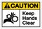 Caution Keep Hands Clear Symbol Sign, Vector Illustration, Isolate On White Background Label. EPS10