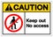 Caution Keep Out No Access Symbol Sign, Vector Illustration, Isolate On White Background Label. EPS10