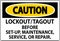 Caution Label: Lockout Tagout Before Set-Up, Maintenance, Service Or Repair