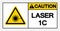 Caution Laser 1C Symbol Sign ,Vector Illustration, Isolate On White Background Label. EPS10