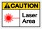 Caution Laser Area Symbol Sign, Vector Illustration, Isolated On White Background Label .EPS10