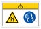 Caution Lift Hazard Use Four Person Lift Symbol Sign, Vector Illustration, Isolate On White Background Label. EPS10