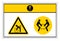 Caution Lift Hazard Use Two Person Lift Symbol Sign On White Background