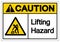 Caution Lifting Hazard Symbol Sign, Vector Illustration, Isolate On White Background Label .EPS10