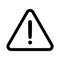 Caution line exclamation mark with triangle shape icon hazard warning sign or symbol for design