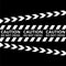 Caution lines isolated, Warning tapes, Danger sign icon or logo on dark background