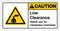 Caution Low Clearance Watch out for Obstacles Overhead Symbol Sign, Vector Illustration, Isolate On White Background Label .EPS10