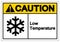 Caution Low Temperature Symbol Sign, Vector Illustration, Isolated On White Background Label .EPS10