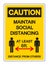 Caution Maintain Social Distancing at Least 6ft. Distance From Others  Symbol, Vector  Illustration, Isolated On White Background