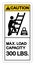 Caution Max Ladder Capacity 300 LBS Symbol Sign, Vector Illustration, Isolate On White Background Label .EPS10