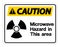 Caution Microwave Hazard Sign on white background,Vector llustration