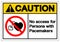 Caution No Access For Persons With Pacemakers Symbol Sign, Vector Illustration, Isolate On White Background Label .EPS10