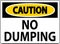 Caution No Dumping Sign