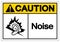 Caution Noise Symbol Sign, Vector Illustration, Isolate On White Background Label. EPS10