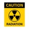 Caution nuclear radiation warning icon vector radioactive symbol atomic sign for graphic design, logo, website, social media,