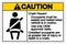Caution Occupants Must Be Seated and Belted When Vehicle Is In Motion Symbol Sign, Vector Illustration, Isolate On White