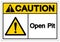 Caution Open Pit Symbol Sign, Vector Illustration, Isolate On White Background Label. EPS10