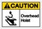 Caution Overhead Hoist Symbol Sign ,Vector Illustration, Isolate On White Background Label. EPS10