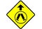 Caution pedestrian crossing sign