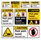 Caution Pinch Point Hazard,Keep Hands Clear Symbol Sign Isolate on White Background,Vector Illustration