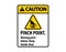 Caution Pinch Point, Moving Parts Below, Keep Hands Clear Symbol Sign Isolate on White Background,Vector Illustration EPS.10