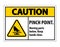 Caution Pinch Point, Moving Parts Below, Keep Hands Clear Symbol Sign Isolate on White Background,Vector Illustration EPS.10