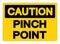 Caution Pinch Point Symbol Sign,Vector Illustration, Isolate On White Background Label. EPS10