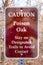 Caution Poison Oak sign at Highland Glen Park Utah