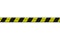 Caution police black and yellow striped borders