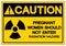 Caution Pregnant Women Should Not Enter Radiation Hazard Symbol Sign ,Vector Illustration, Isolate On White Background Label.