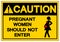 Caution Pregnant Women Should Not Enter Symbol Sign ,Vector Illustration, Isolate On White Background Label. EPS10