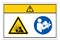 Caution Pressurized Device Read Technical Manual Before Servicing Symbol Sign, Vector Illustration, Isolate On White Background