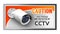 Caution Protected Cctv Nameplate Banner Vector