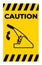 Caution Pull Parking Brake Symbol Sign Isolate On White Background