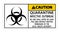 Caution Quarantine Infective Outbreak Sign Isolate on transparent Background,Vector Illustration