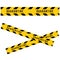 Caution quarantine and warning tape. Set of Seamless tapes hazard quarantine vector. Do not cross line yellow tapes.