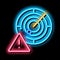 Caution Radar neon glow icon illustration
